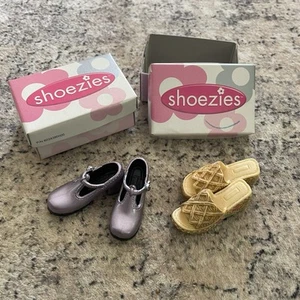 Shoezies Fashion Doll Shoes Espadrille Wedges & Purple Mary Jane W/boxes 2000 - Imagen 1 de 14