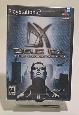 Deus Ex: The Conspiracy Black Label Sony Playstation 2 PS2 NEW SEALED W/slit TAB - Image 1 of 4