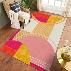 Geometric Rug 7x10 Multicolor Hand Tufted Carpet for Living Room & Guestroom - Picture 1 of 8