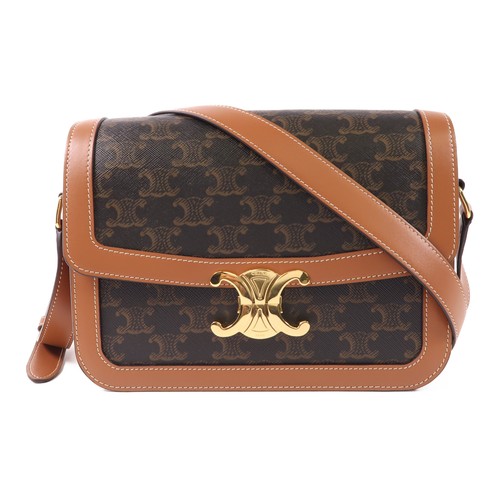 Borsa a tracolla CELINE GHW Classique Triomphe 191242BZ4.04LU tela rivestita in PVC