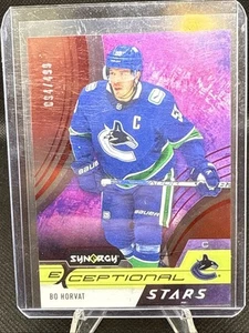 2021-22 Upper Deck Synergy Exceptional Stars Red /499 Bo Horvat #ES-BH - Picture 1 of 3