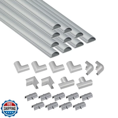 D-Line 157in Cord Cover Kit, Self-Adhesive Wire Hiders, Cable Raceway to Hide - Image 1 of 4