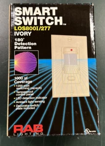 RAB Lighting LOS800I/277 Smart Switch Wall Vacancy Occupancy Sensor Ivory - Picture 1 of 3