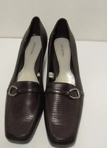 Merona Womens Brown Aletha Style Leather w/Silver Buckle Slip-On Shoes  Sz: 8M - Picture 1 of 14