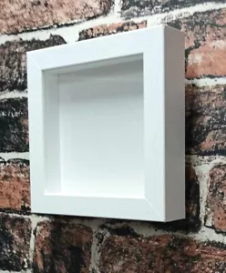 Qualität weiß Holz Quadrat Deep Shadow Box Rahmen 5" x 5" (2030) - Bild 1 von 5