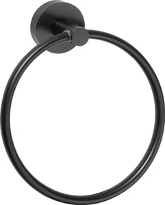 Anillo de toalla BARK latón negro 55x170x195 mm para baño y cocina >> para taladrar - Imagen 1 de 6