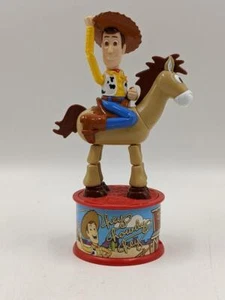 Vintage 1999 Toy Story Woody & Buckshot Push Puppe Süßigkeitenspender 8 Zoll - Bild 1 von 5