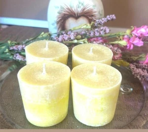  Honeysuckle Jasmine Natural Wax Votive Set- Vegan- Decorative Votives- Clean- - Picture 1 of 9