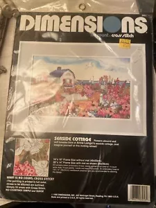 Dimensions Seaside Cottage Anna Longo Cross Stitch 1990 USA 3953 Neu im Paket - Bild 1 von 6
