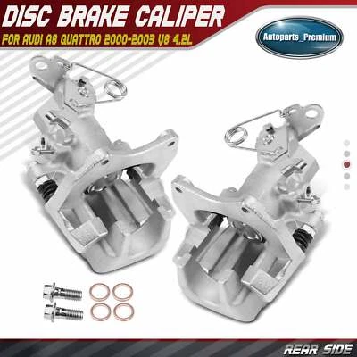 2x Pinza de freno de disco trasera izquierda y derecha con soporte para Audi A8 Quattro 00-03 4,2 L Foto 1 de 4