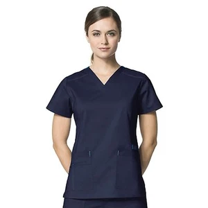 Scrub Top  WonderWink style 6108 in Navy  size XS - Picture 1 of 1