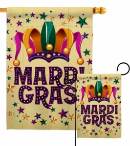 Celebration Mardi Gras Garden Flag Spring Decorative Gift Yard House Banner - Picture 1 of 17