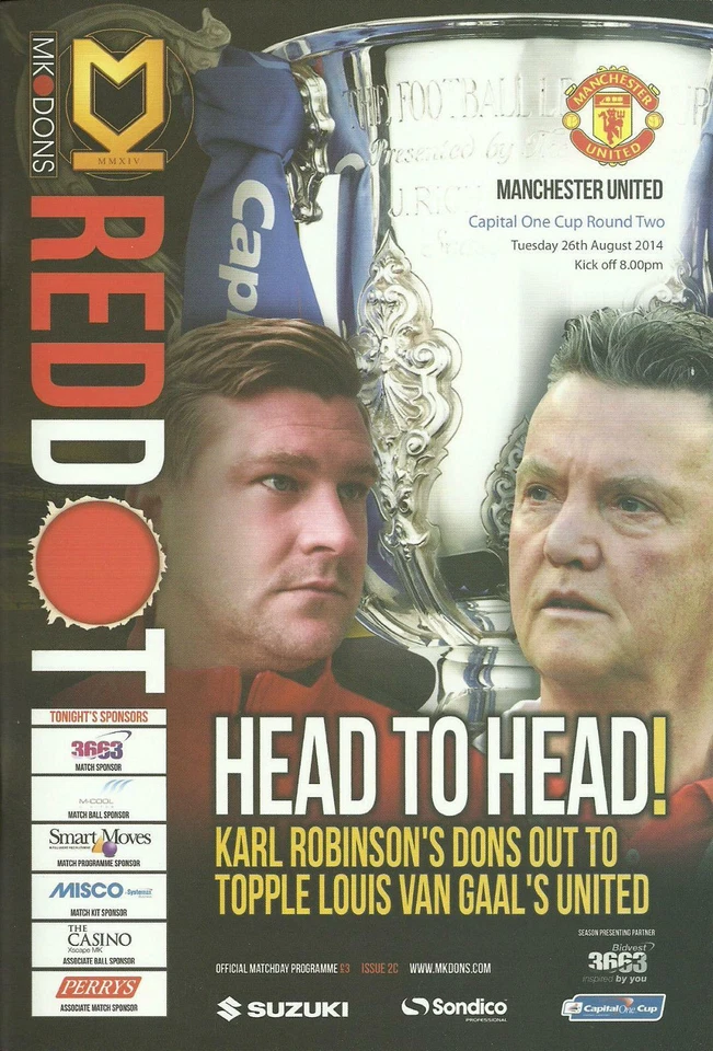 * 2014/15 - MK DONS HOME PROGRAMMES - CHOOSE FROM LIST * - Image 1 of 1