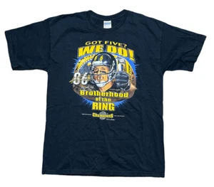 Pittsburgh Steelers Hines Ward T Shirt Y2K Brotherhood Of The Ring Men’s Large - Picture 1 of 4
