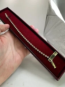 Bracelet Genuine Austrian Rhinestones NIB Vintage M-5233 - Picture 1 of 2