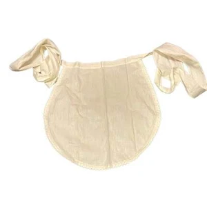 #5758 Womens Cotton Waitress round All White Half Apron - Picture 1 of 5