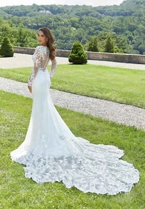 Vestido de novia Mori Lee 2410 talla 10 GENUINO marfil/porcelana con etiquetas - Imagen 1 de 3