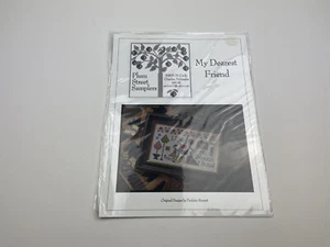 Plum street sampler My Dearest Friend Counted Cross Stitch Pattern Primitive 1P - Picture 1 of 3