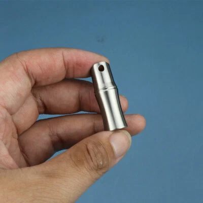 New Keychain Bamboo Style Waterproof Box Pendant Pill Outdoor Storage Container - Image 1 of 4