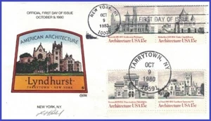 USA1 #1838-41 U/A COLLINS HAND PAINTED FDC Combo4  American Architecture - Picture 1 of 1