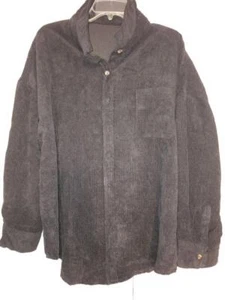 Camicia donna velluto a coste bottoni shacket casual giacca manica lunga fidanzato blo - Foto 1 di 7