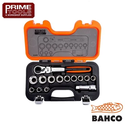 Bahco S140T 14 Pce Pass-Through / Go Thru Multi Drive Metric Ratchet Socket Set - Image 1 of 3