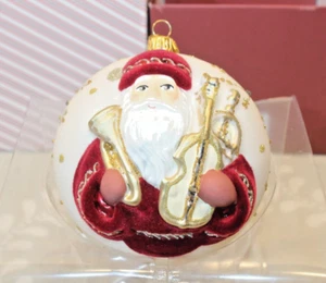 Hallmark 2017 "Hoffnungsvoller Weihnachtsmann" mundgeblasenes Glas Andenken großes Ornament - Bild 1 von 10