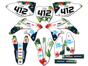 2008-2017 RMZ 450 TROPIC White Senge Graphics Kit Compatible with Suzuki - Picture 1 of 10