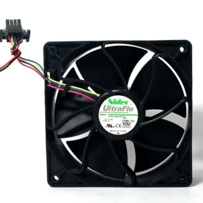 Nidec DC 12V 1.85A V12E12BS1B5-07 12038 120*120*38mm 4-wire Cooling Fan - Image 1 of 2
