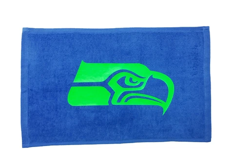 NFL Seattle Seahawks Royal Rally Towel Neon Green Logo 11" x 18" 100% Cotton Cover
