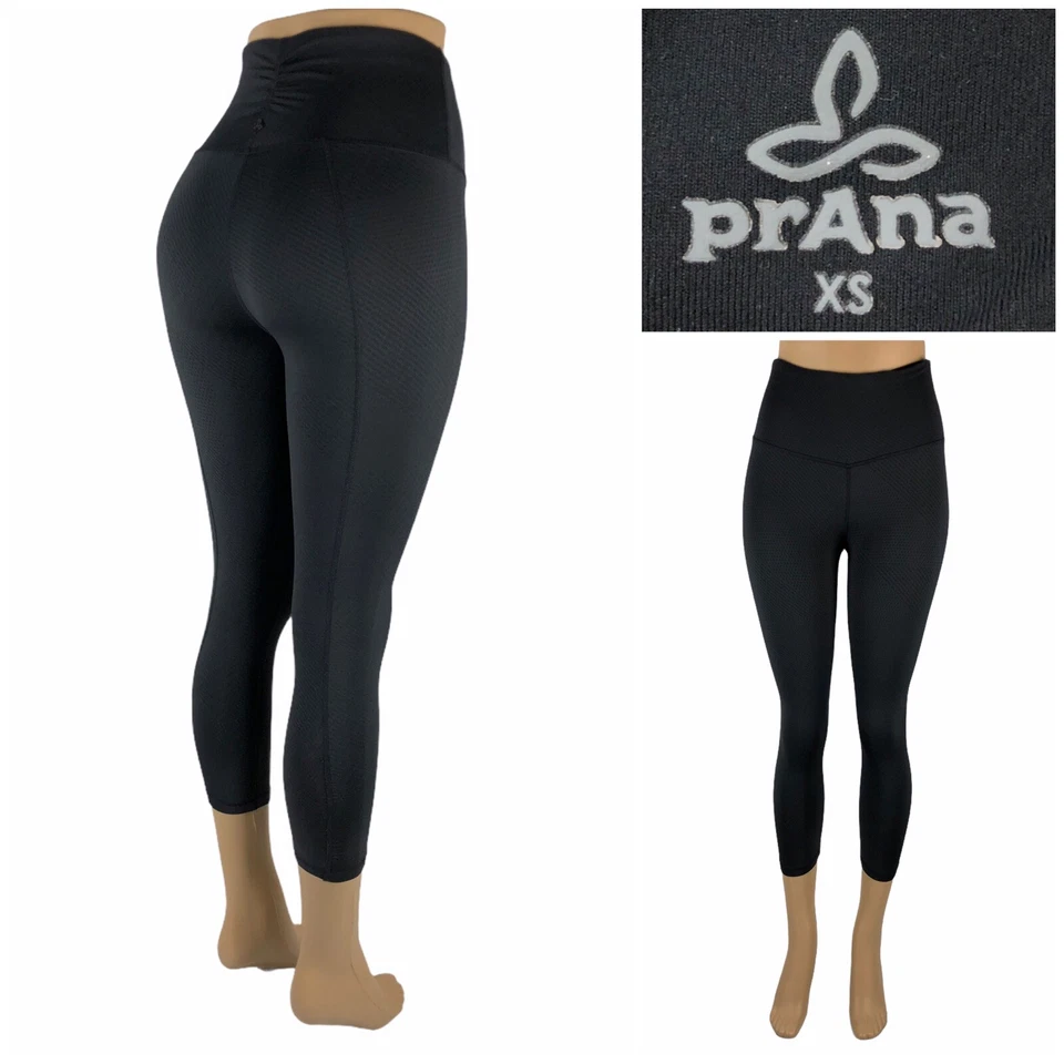 PrAna Womens XS Misty Knicker Capri Athletic Leggings Pants Yoga Gray EUC - Image 1 of 4