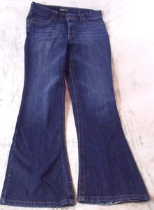 Eddie Bauer Damen Bootcut Jeans Größe 12 Tall Mid Rise Dark Wash Stretch Denim - Bild 1 von 11
