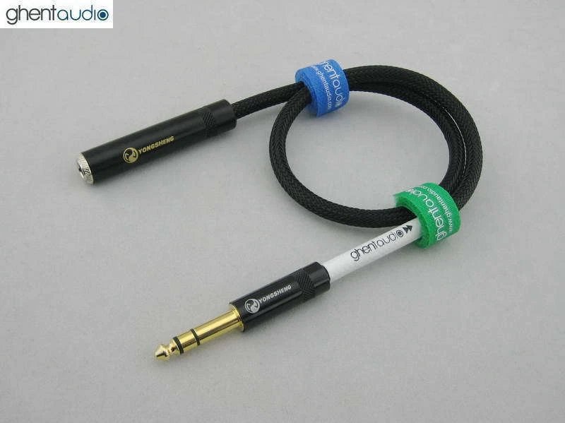 D13 (0.3m 1ft) --- 6.35mm Stereo TRS Male to Female HIFI Audio Extension Cable - Image 1 of 3