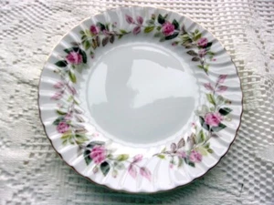 Creative Regency Rose Pink and Mauve Roses 5 Bread Plates 6-3/8" W - Picture 1 of 4