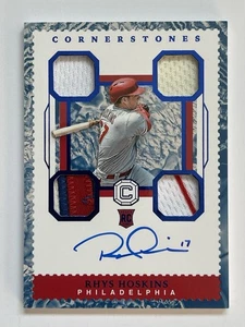Rhys Hoskins 2018 Panini Cornerstones Quad Patch Auto /49 - Picture 1 of 2