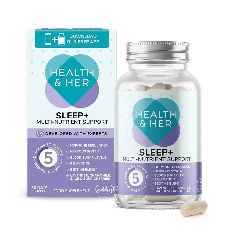 Health & Her Sleep+ Suplemento Multi Nutriente 30 Cápsulas - Paquete de 4 Foto 1 de 1
