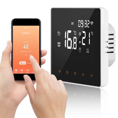 Smart WLAN-Thermostat, Digitaler Raumthermostat programmierbar 16A mit Bluetooth - Bild 1 von 4