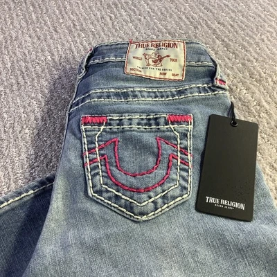True Religion Womens Billie Mid Rise Straight Super T Jeans Size 25 NWT - Image 1 of 4