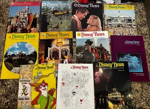 The Disney News Disneyland Disney World Late 60s & 73 Cast Members Magazine Lot - Picture 1 of 4