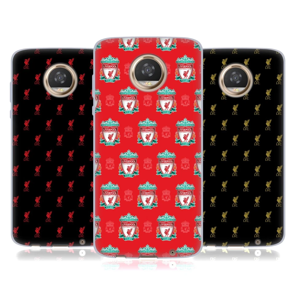 LIVERPOOL FC LFC CREST & LIVER BIRD PATTERNS SOFT GEL CASE FOR MOTOROLA PHONES - Image 1 of 4