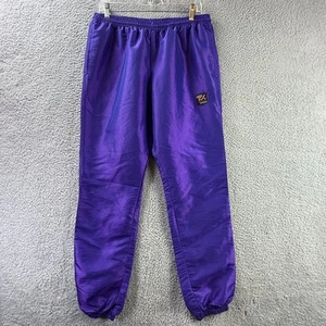 Vintage Surf Style Hose Herren Large Nylon Track Windbreaker Metallic Lila 90s - Bild 1 von 11