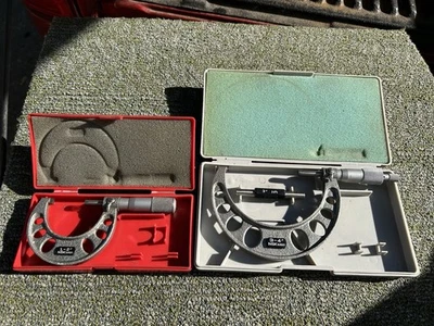 NSK 1-2" & 3-4” OUTSIDE MICROMETERS W/CARBIDE TIPS. - Image 1 of 4