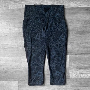 Lululemon Pants Womens Size 6 Nouveau Mach Blue Black Train Times Crop 17 W6AHYS - Imagen 1 de 16