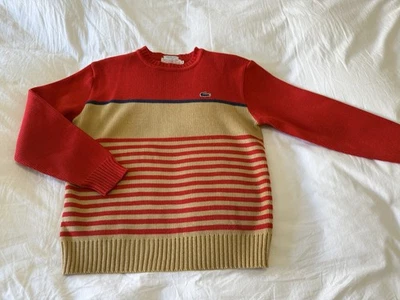 Suéter de Colección Izod Lacoste | Pequeño para Hombre | Rojo Beige Rayas Hong Kong Foto 1 de 4