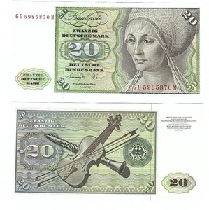 Germany - 20 Mark 1977 aUNC P. 32b Lemberg-Zp - Picture 1 of 1