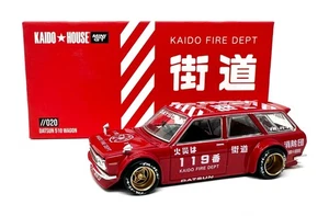 Chase! Kaido House x Mini GT 1:64 Datsun 510 Wagon Kaido Fire Dept 119 KHMG020 - Picture 1 of 1