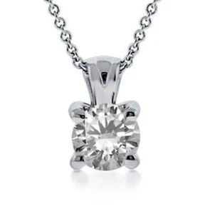 1,27 ct Damen Rundschliff Diamant Solitär Anhänger in 14 kt. Mit 18 Zoll Kette - Bild 1 von 1