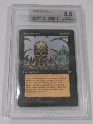 NECROPOTENCE Ice Age Rare BGS ERROR 8.5 MTG NM-MT+ vintage - Image 1 of 4