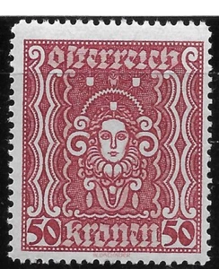 1922-24 AUSTRIA SC#290 MNH OG VF Símbolo de Arte y Ciencia - Imagen 1 de 1