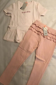 Tenue leggings boum rose pour mini filles âgées de 9 à 12 mois neuf avec étiquettes
